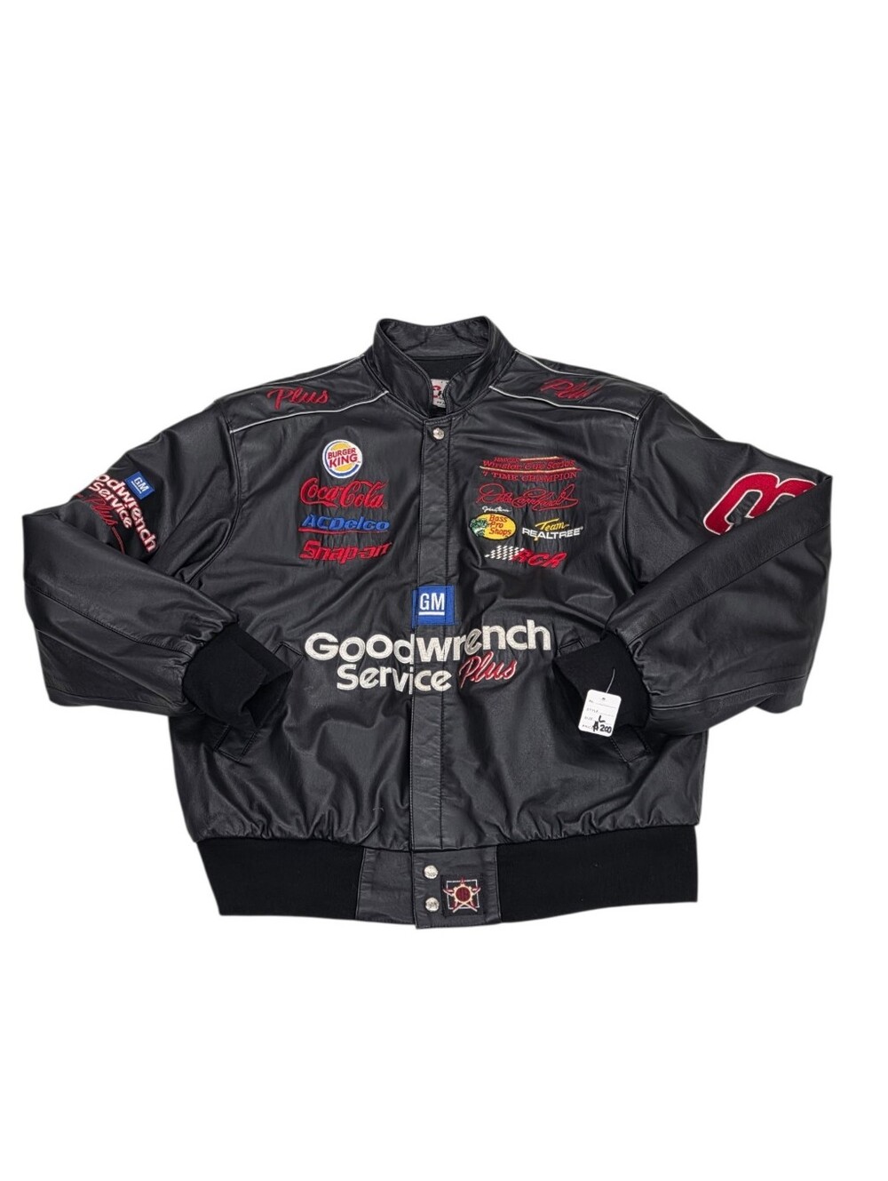 Chase Authentics NASCAR #3 Dale Earnhardt Sr Black Leather L Jacket JH Designs